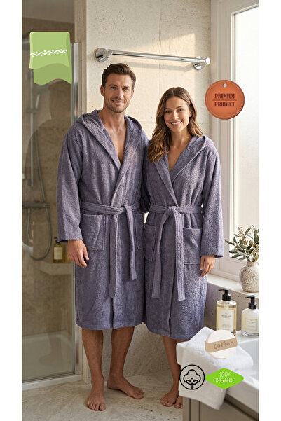 zera collection 100% Organic Cotton Hooded Premium Bathrobe – Ultra Absorbent...