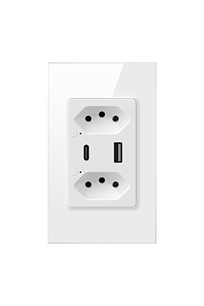 Choice1 AVATTO white WiFi version AVATTO WiFi Brazil Smart Wall Socket Dual O...