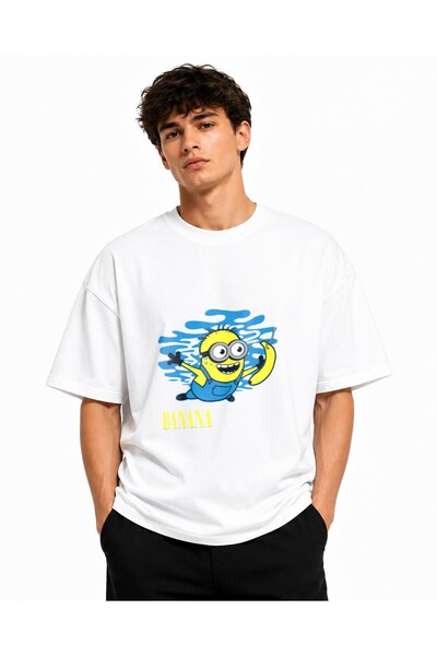 Inscriptie Tricou Unisex Bumbac Premium Casual " Banana minion "
