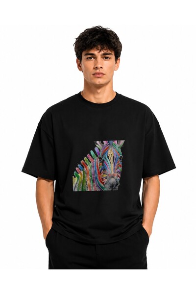 Inscriptie Tricou Unisex Bumbac Premium Casual " Cap de zebra "