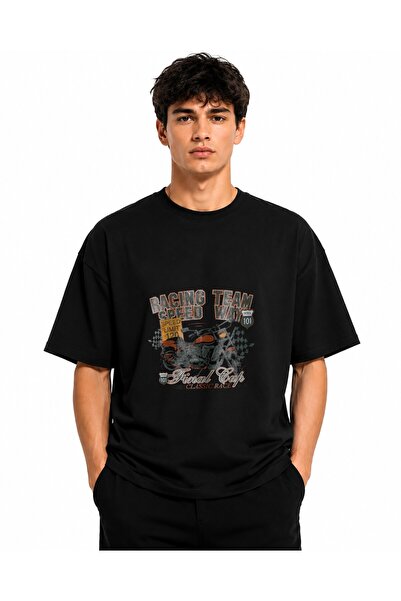 Inscriptie Unisex Βαμβακερό T-Shirt Υψηλής Ποιότητας  "Αγωνιστική Ταχύτητα "