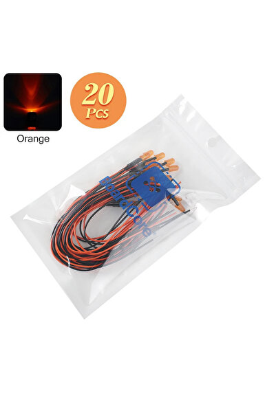 Choice1 20 قطعة من مصابيح LED برتقالية اللون، 20 قطعة من مصابيح LED F5 5mm، 1...