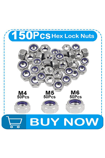 Choice1 150pcs with bag 60-300pcs M4/M5/M6 Stainless Steel Nylon Anti-Slip Se...