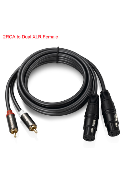 Choice كابل صوت Bochara 2RCA إلى XLR مزدوج أنثى/ذكر OFC بطول 1.5 متر، طراز A،...