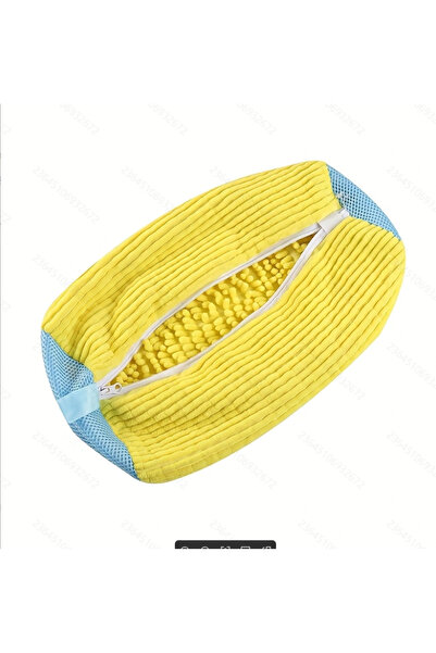 Choice yellow Washing Shoes Bag Protector Fluffy Fibers Polyester Washing Sho...