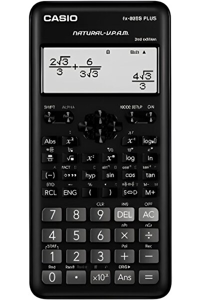 Casio FX-82ES Plus Siyah Bilimsel Fonksiyonlu Hesap Makinesi 2.Versiyon
