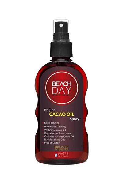 BEACH DAY Original Cacao Oil Spray 150 ml - Yoğun Bronzlaştırıcı ve Parlatıcı...