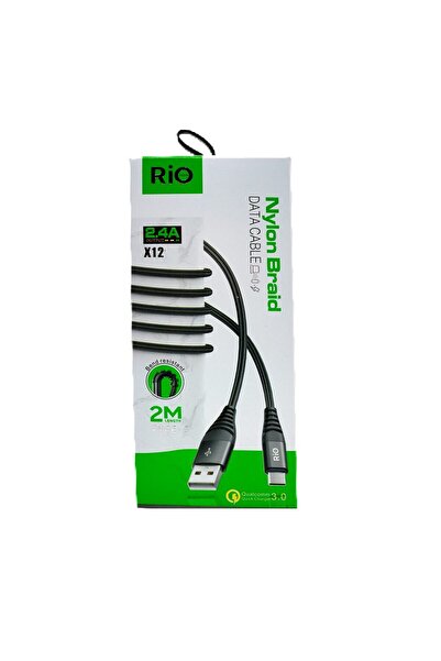 SOLGUN RİO USB-A TO TYPE-C ŞARJ KABLOSU GÜÇLÜ VE DAYANAKLI KABLOSU 2 METRE UZ...
