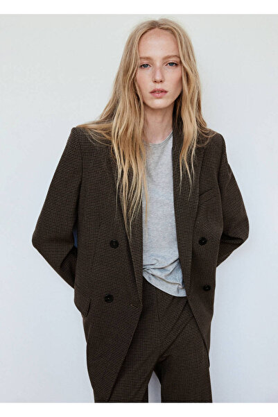 MANGO Woman Houndstooth suit blazer