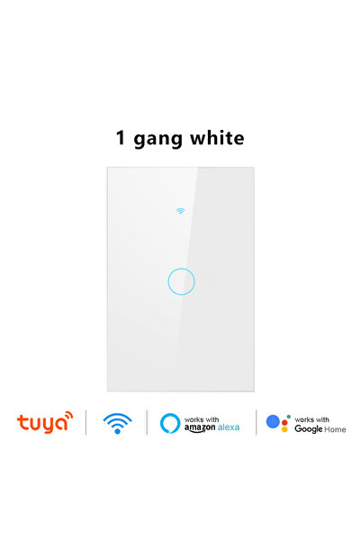 Choice مفتاح حائط ذكي يعمل باللمس (أبيض) متوافق مع تويا واي فاي، لا يتطلب سلك...