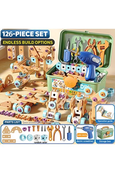 Choice 839-066 126pcs DIY Assembly Engineering Playset for Kids, 126 Pieces E...
