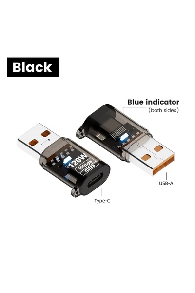 Choice A Male to C HS 120W Fast Charging USB 3.2 to Type C Adapter OTG 10GB H...