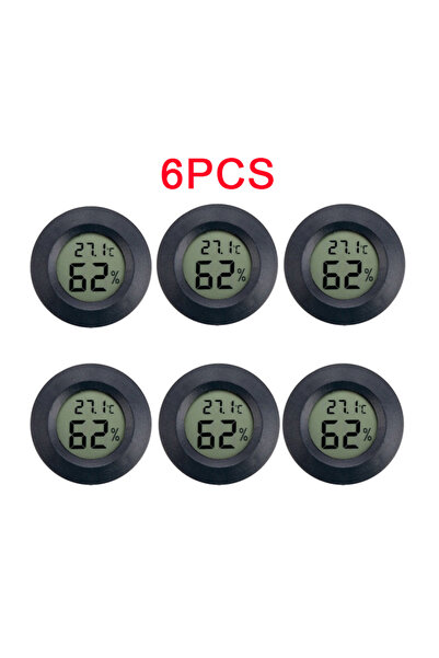 Choice5 6PCS Black 4PCS LCD Digital Thermometer Hygrometer Indoor Room Electr...