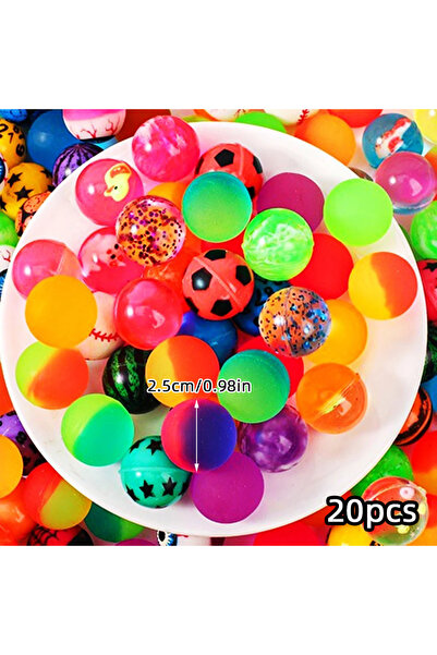 choice2 20pcs 10/40Pcs Mini Colorful Bouncy Ball Toy Children Birthday Party ...