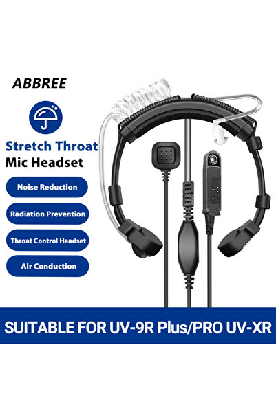 Choice1 Waterproof type ABBREE Extendable Adjustable Acoustic Throat MIC PTT ...