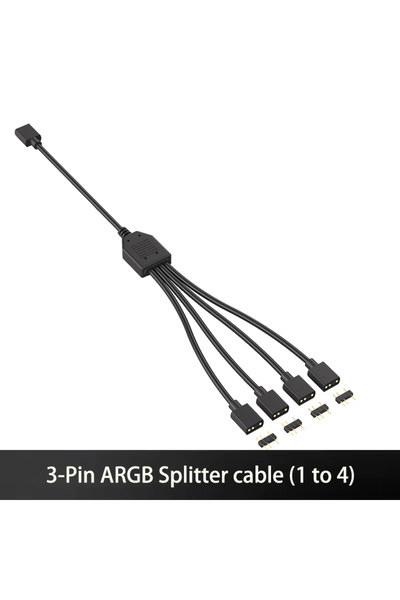 Choice4 1 to 4 Cable 5V 3pin ARGB Controller To SATA Power Supply Mini RGB Co...