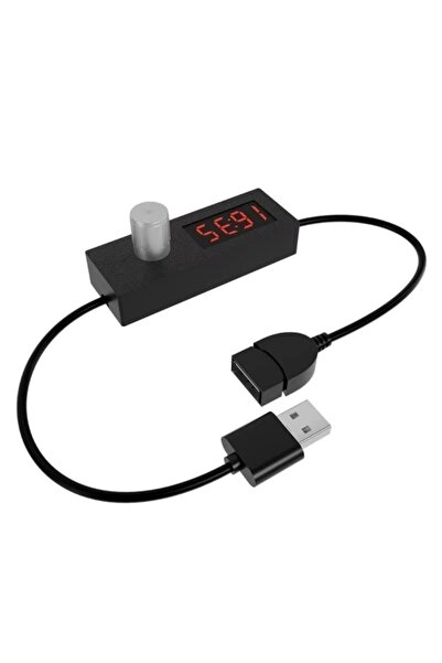 Choice مفتاح مؤقت رقمي محمول بمنفذ USB باللون البني، مؤقت عد تنازلي 5 فولت قا...