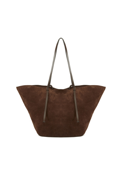 Network Kahverengi Kadın Süet Shopper Çanta