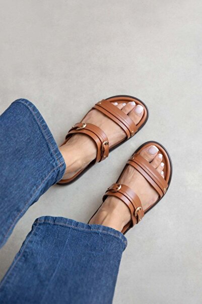 STRASWANS Papuci de piele Cistra pentru femei Daily Comfort, bronz