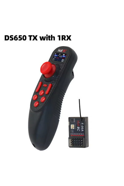 Choice جهاز إرسال DS650 مع نظام راديو F-06A HOTRC DS-650 ذو 6 قنوات بتردد 2.4...