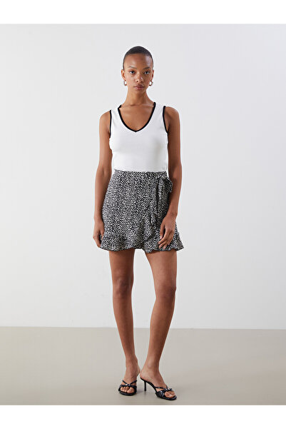 LC Waikiki Original Buy Lastkli Patterned Ruffled Mini Skirt