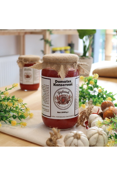 Güzhasadı 1 Litre Domates Konservesi/ Mevsiminde Hazırlanmış Domates Sosu