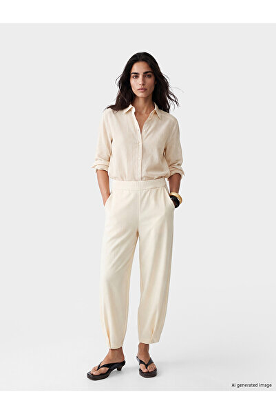 LC Waikiki Alita city: women's textured pants with elastic waistband – the al...