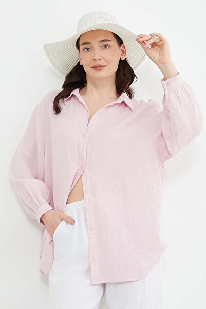 Fulla Moda Basic Oversize Gömlek