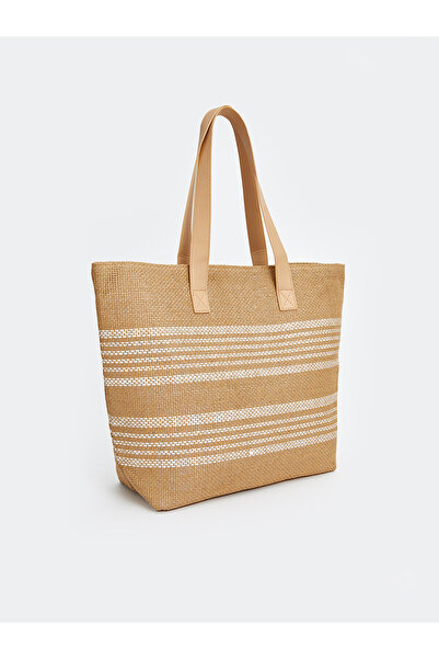 LC Waikiki Trendlucky Wicker Women's Beach Bag with a Difference