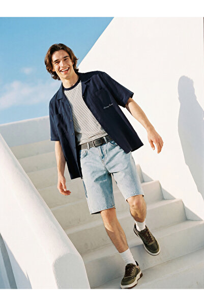 LC Waikiki Nevavm Comfortable Fit Men's Jean Shorts with Difference