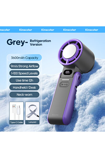 Choice1 Grey lCE KINSCOTER Outdoor Foldable Portable Handheld Fan Mini Coolin...