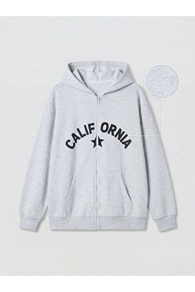 LC Waikiki Alita city: hooded printed girls' zip-up sweatshirt - stand out fr...