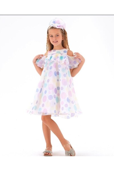 Miss Hely Girls Kids Girl's 3138 dotted crown evening dress gkmh0001