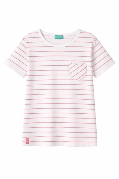 United Colors of Benetton DEVOJČIČKA G22038 PRUGASTA MAJICA GKB0039