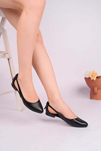Nesil Shoes Ceylan 201 Μαύρες Γυναικείες Μπαλαρίνες