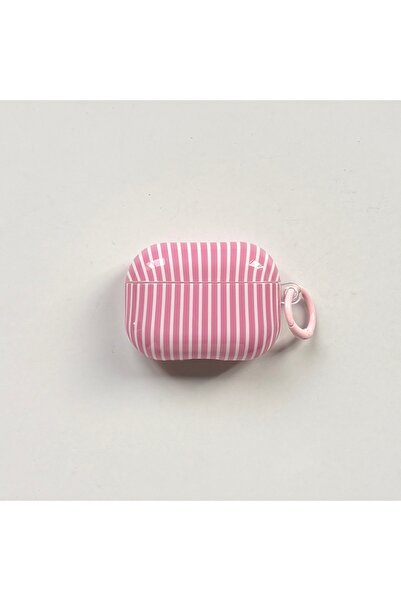 Choice4 for AirPods 4 Pink Simple Fashion Pink Fine Stripe Lines Pattern Prot...