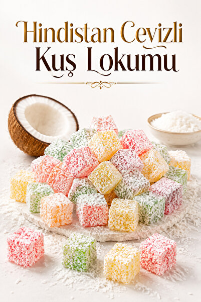 Şener Glikozsuz Lokum 1 Kg Kuş (pişmiş) Hindistanlı Lokum