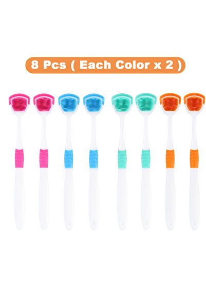 Choice5 8Pcs(Each Color 2) Vaclav 1Pc/4Pcs/8Pcs Silicone Tongue Scraper For O...