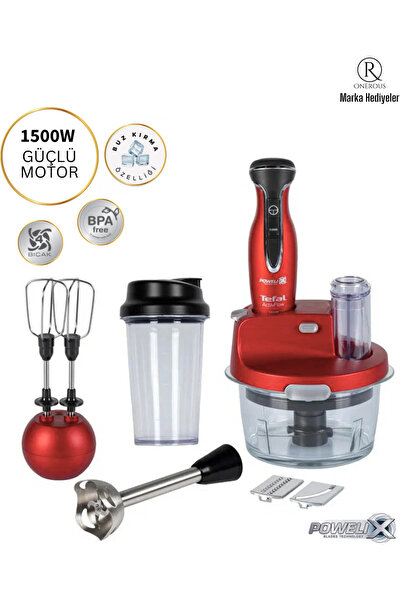 TEFAL Powelix Mutfak Robotu Blender 1500 W CAM Hazneli, Buz Kırma, Üstün Perf...