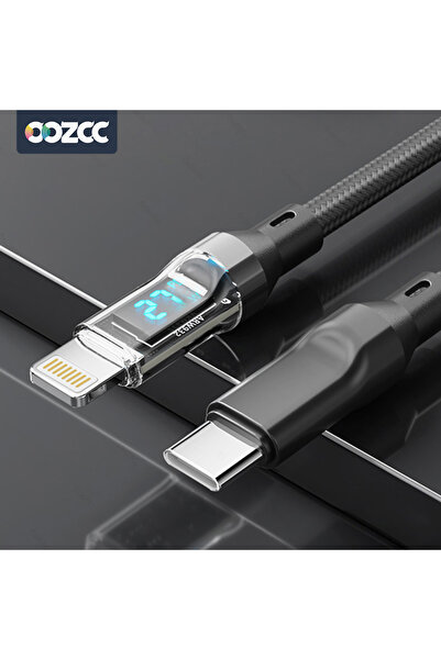 Choice 100cm-3.3ft-39.4in Type-C to Lightning PD 27W Fast Charge Cable LCD Di...