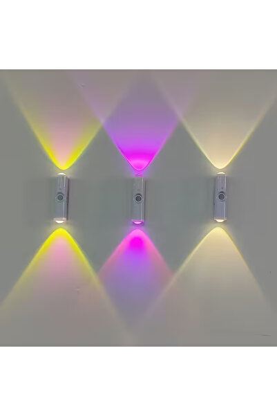 Choice مصباح ليلي RGB قابل لإعادة الشحن مع مستشعر حركة، مصباح حائط بتصميم عين...