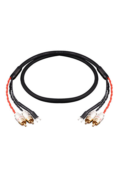 choice2 0.5m Black arm cable Audio 2RCA Cable with Ground Wire Black tape pla...
