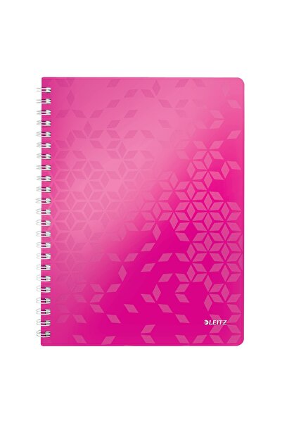 Leitz Caiet de birou WOW, PP, certificat FSC, A4, 80 de foi, cu spirală, dict...