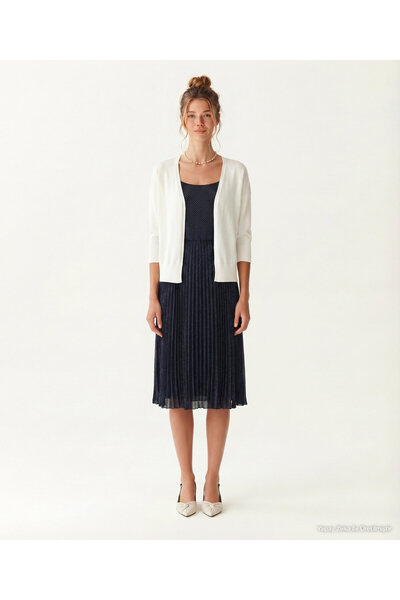 Yargıcı Regular V-Neck 3/4 Sleeve Cardigan