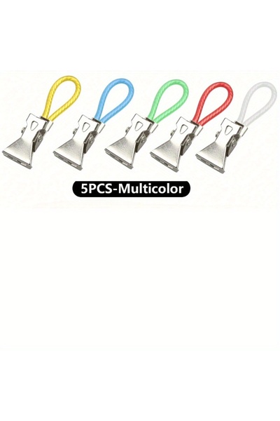 Choice 5PCS-Multicolor 5/10Pcs Towel Hanging Clips Colorful Metal Clip on Hoo...