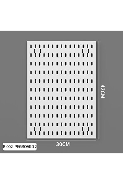 Choice9 White Pegboard 2 Nordic-Style Display Shelf Background Wall Storage B...