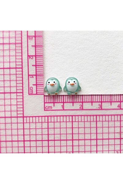 Choice Green 50pcs Cute 9mm Resin Mini Penguin Series Flat Back Stone Figurin...