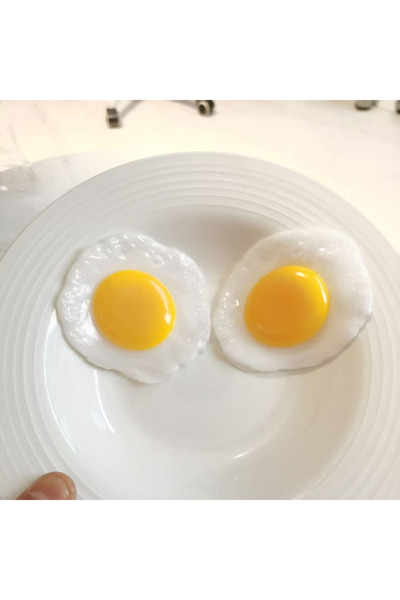 Choice 2pcs Decompression Simulation Fried Egg Decoration Fake Fried Egg Home...