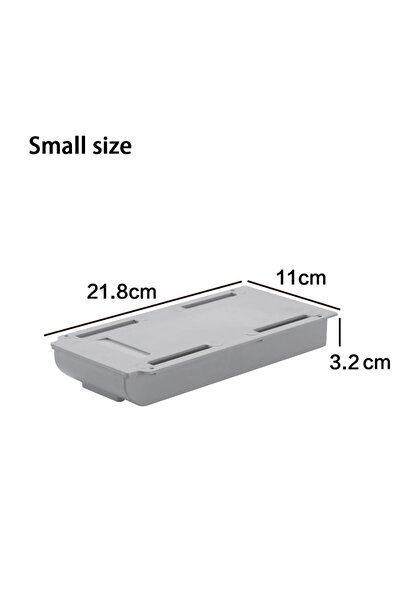 Choice 1PCS Grey-S Hidden Storage Box Desk Storage Drawer Self-Adhesive Plast...