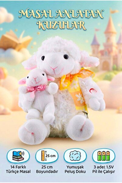 Tıfıl Toys Masal Anlatan Kuzular! Türkçe 14 Farklı Masal Anlatan 2 Figürlü Pi...